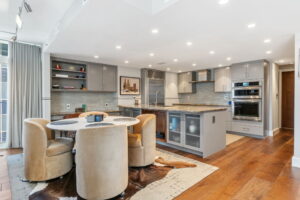 Fully equipped kitchen in a Denver corporate housing unit